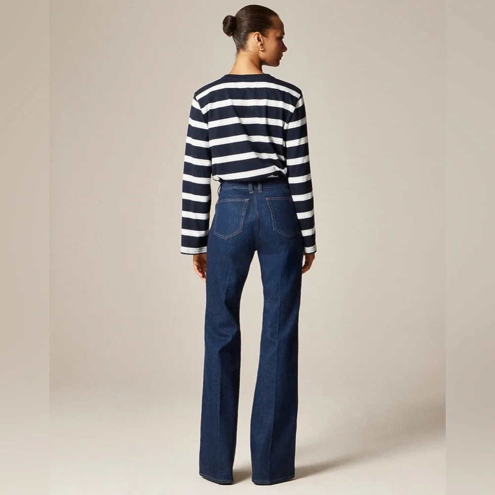 NWT J.Crew Petite New Vintage Flare Jean in Rinse Wash - Picture 4 of 11